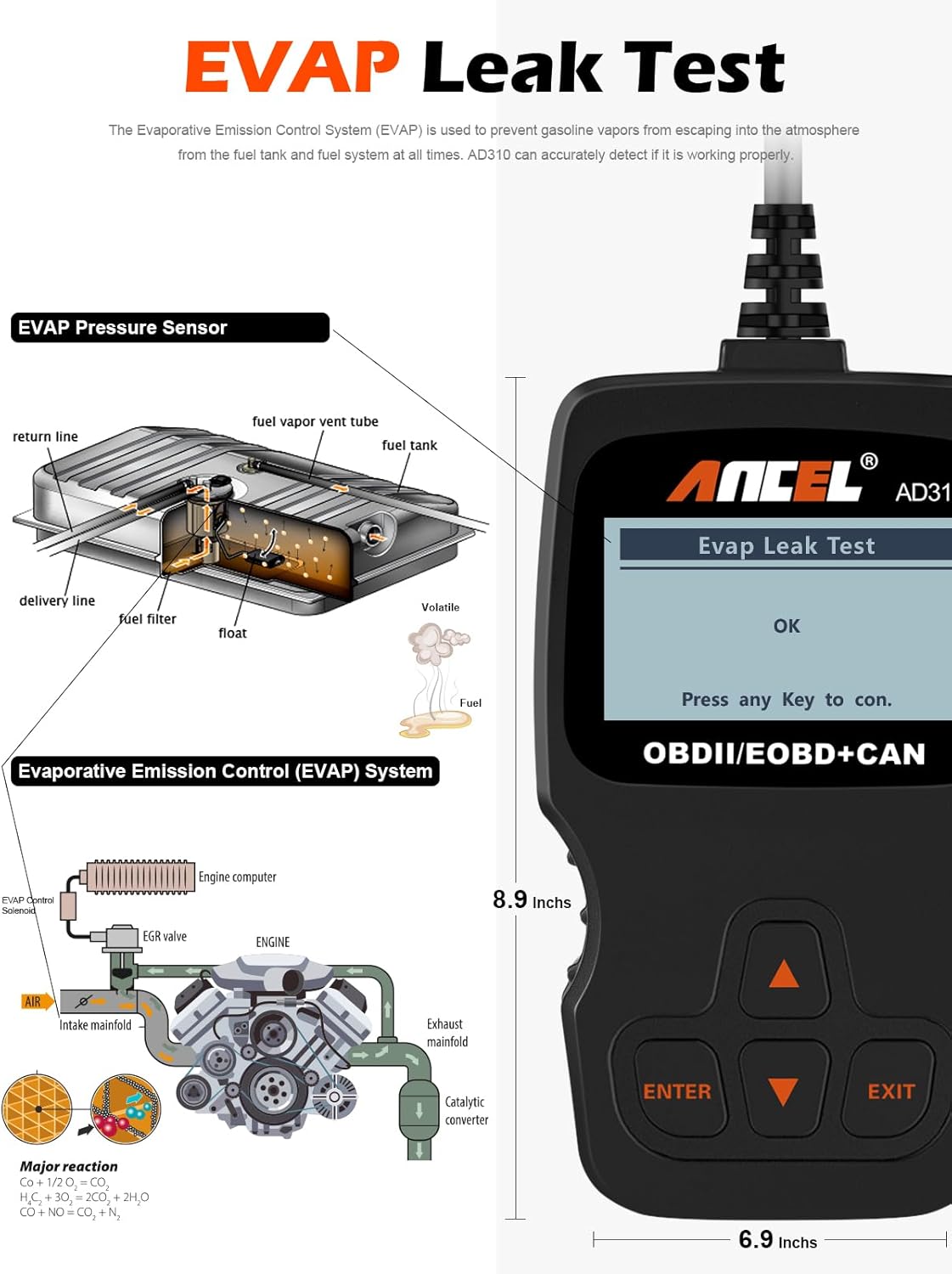Unlock Your Car's Potential with the AD310 Classic Enhanced Universal OBD II Scanner - Effortlessly Read and Clear Engine Fault Codes for 1996 and Newer Vehicles!